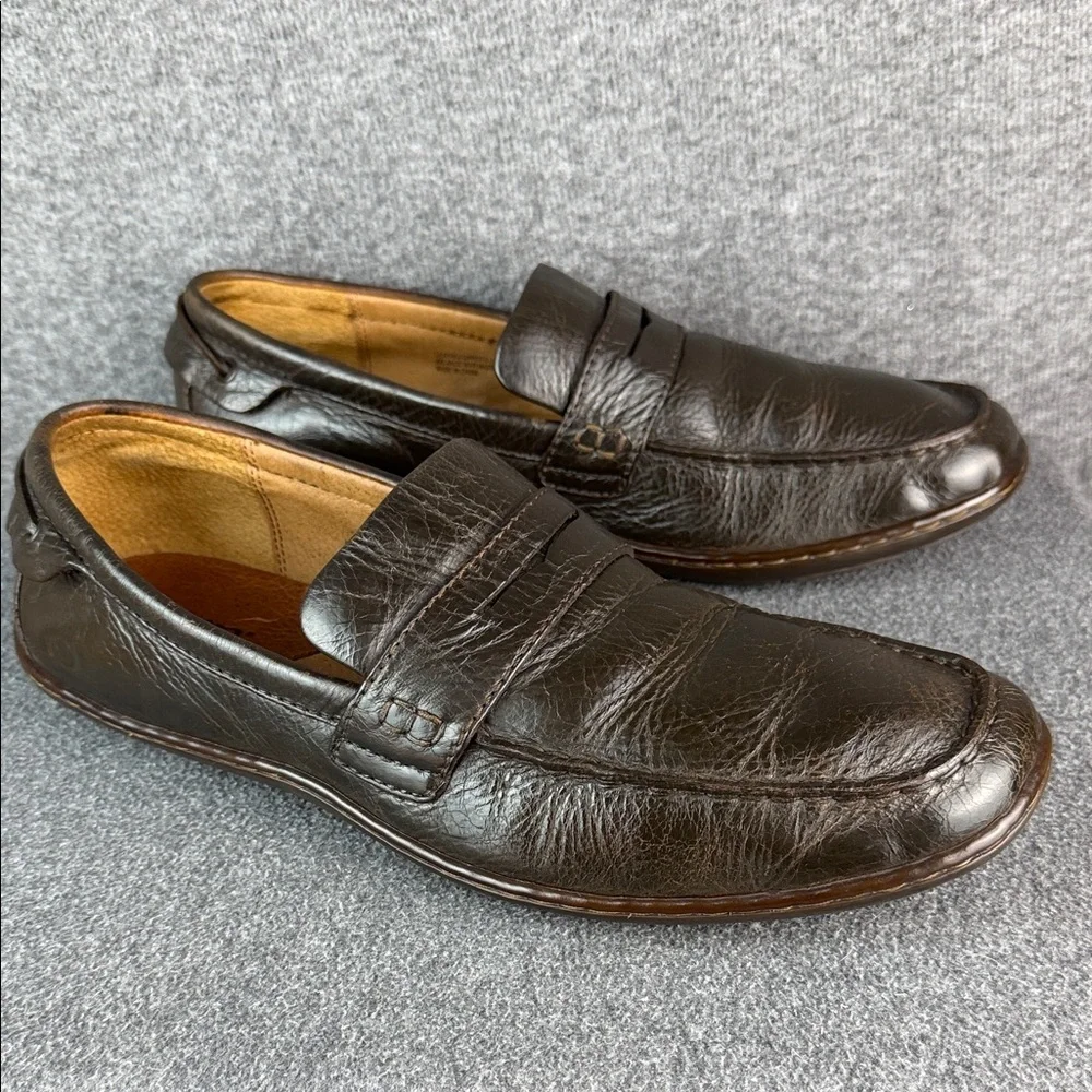 Born Leather‎ Penny Loafers Brown Men's 12 Slip- On Casual Comfort